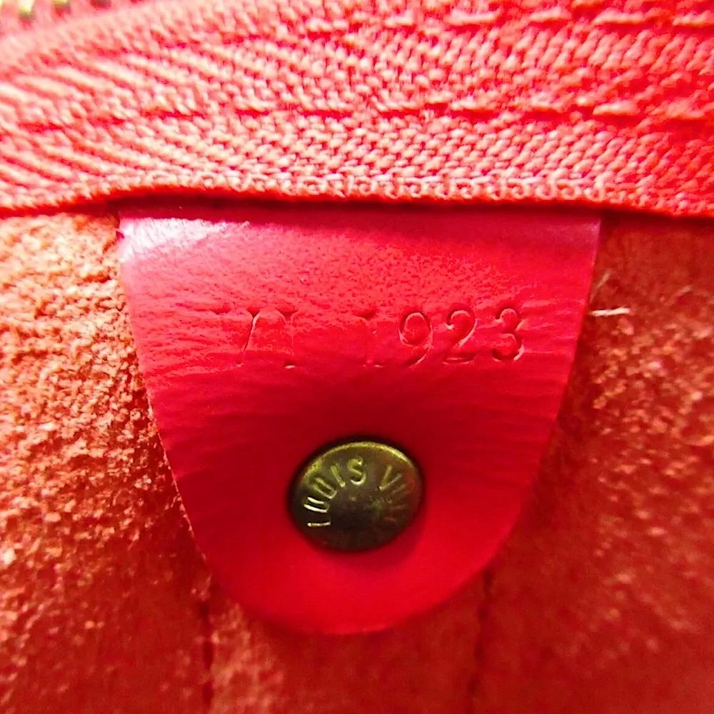 LOUIS VUITTON Red Epi Leather Keepall 50 Boston Travel Duffle Bag LV 50